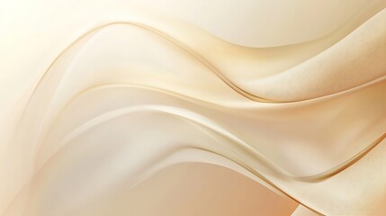 Elegant Beige Fabric Waves Abstract Design