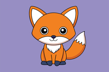 Cute animal Vector art in Illustration on a White Background