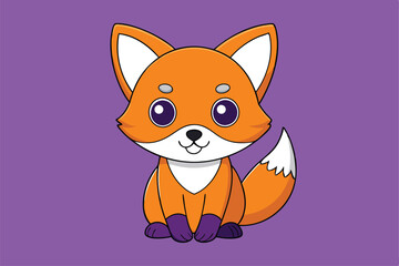 Cute animal Vector art in Illustration on a White Background