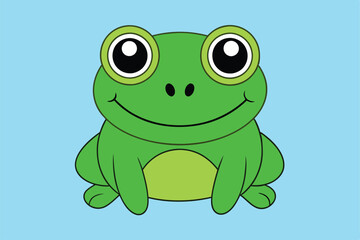 Cute animal Vector art in Illustration on a White Background