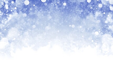 Fototapeta premium Abstract Winter Background Blue White Snowflakes Bokeh
