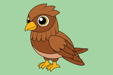 Cute animal Vector art in Illustration on a White Background