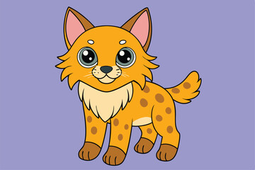 Cute animal Vector art in Illustration on a White Background