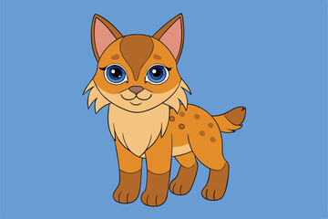 Cute animal Vector art in Illustration on a White Background