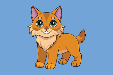 Cute animal Vector art in Illustration on a White Background