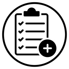 Fototapeta premium add task glyph icon