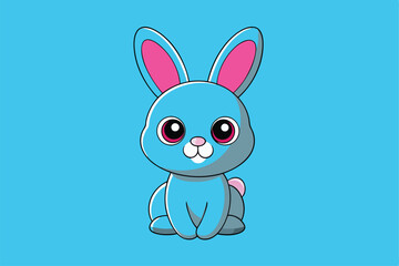 Cute animal Vector art in Illustration on a White Background