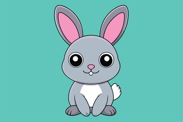 Cute animal Vector art in Illustration on a White Background