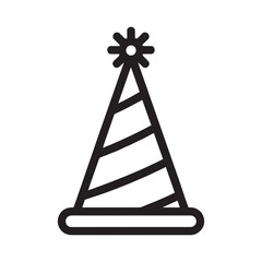Party Hat happy vector, silhouette, illustration 