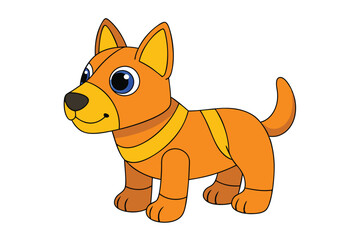 Cute animal Vector art in Illustration on a White Background