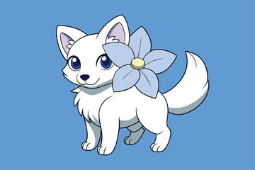 Cute animal Vector art in Illustration on a White Background