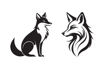 Stylized Fox Vector Logos for Branding and Graphic Design