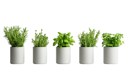 Fresh herbs in a white vase, touch of nature's elegance in home decor fresh