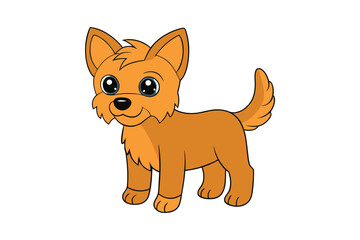 Cute animal Vector art in Illustration on a White Background