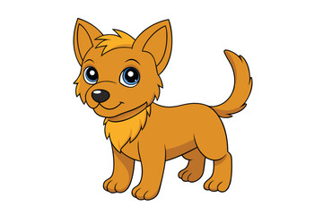 Cute animal Vector art in Illustration on a White Background