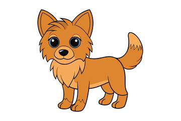 Cute animal Vector art in Illustration on a White Background