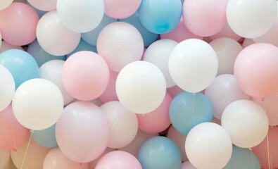 Helium inflatable latex pastel color light blue pink white balloons background birthday wedding balloon background balloon background party holiday celebration decoration
