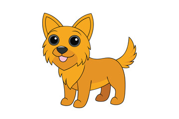 Cute animal Vector art in Illustration on a White Background