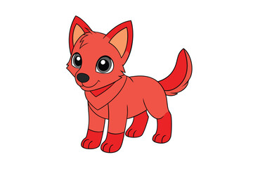 Cute animal Vector art in Illustration on a White Background