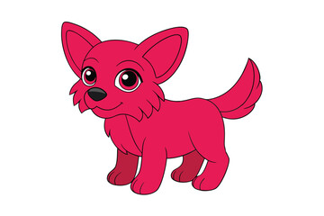 Cute animal Vector art in Illustration on a White Background