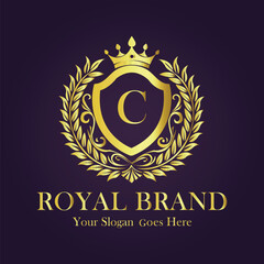 Luxury Gold Monogram Logo - Letter C