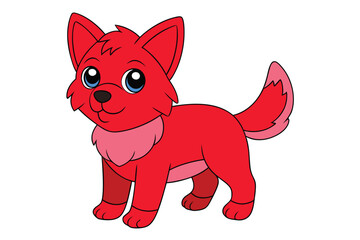 Cute animal Vector art in Illustration on a White Background