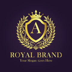 Luxury Gold Monogram Logo Design A