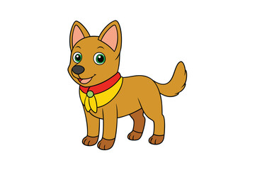 Cute animal Vector art in Illustration on a White Background