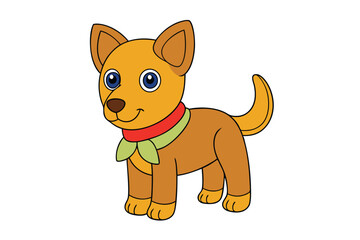 Cute animal Vector art in Illustration on a White Background