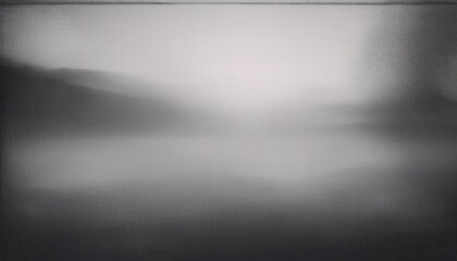 Vintage monochromatic distressed abstract old photo of foggy sunrise, film grain, dust and scratches texture effect