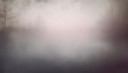 Fototapeta premium Vintage monochromatic distressed abstract old photo of foggy sunrise, film grain, dust and scratches texture effect