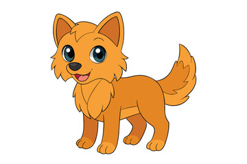 Cute animal Vector art in Illustration on a White Background