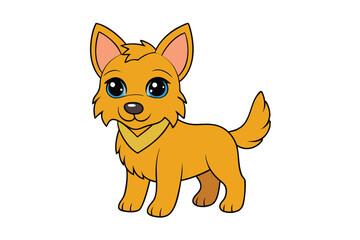 Cute animal Vector art in Illustration on a White Background