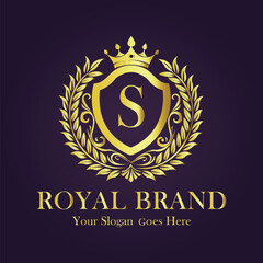 Luxury Gold Monogram Logo - Letter S
