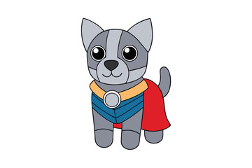 Cute animal Vector art in Illustration on a White Background