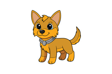 Cute animal Vector art in Illustration on a White Background