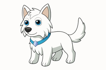 Cute animal Vector art in Illustration on a White Background