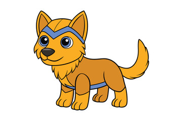 Cute animal Vector art in Illustration on a White Background