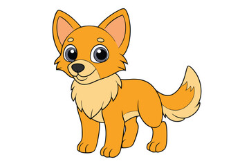 Cute animal Vector art in Illustration on a White Background