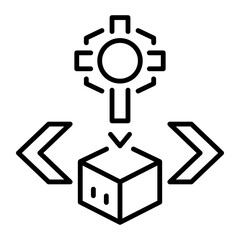 Obraz premium A line style icon depicting 3d sculpting 