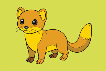 Cute animal Vector art in Illustration on a White Background