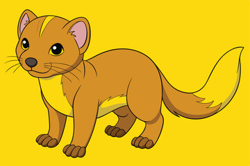 Cute animal Vector art in Illustration on a White Background