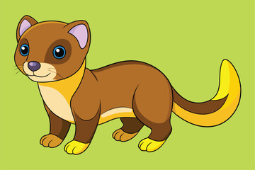 Cute animal Vector art in Illustration on a White Background