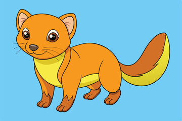 Cute animal Vector art in Illustration on a White Background