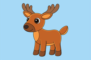 Cute animal Vector art in Illustration on a White Background