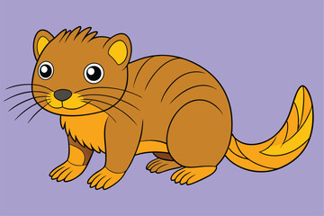 Cute animal Vector art in Illustration on a White Background