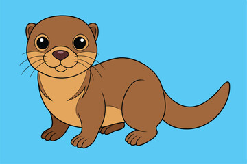 Cute animal Vector art in Illustration on a White Background