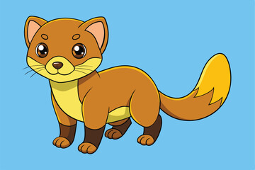 Cute animal Vector art in Illustration on a White Background