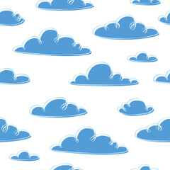 Clouds seamless pattern. Clouds in the sky.