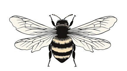 an outline bee 